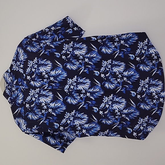 Polo Ralph Lauren Mens Classic Blue Floral-Print Cotton Shirt L - Picture 9 of 16